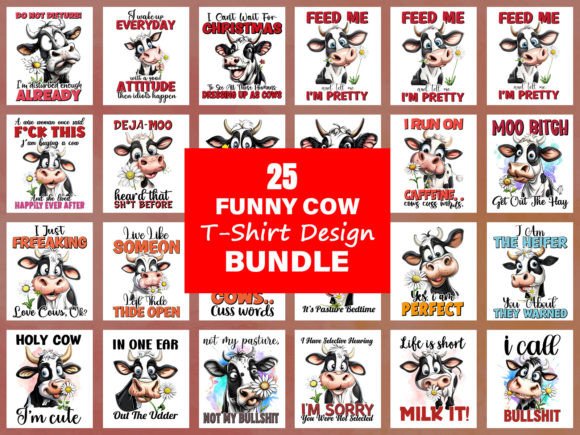 Bring Joyful Chaos to Your Projects with This Cow Design Bundle