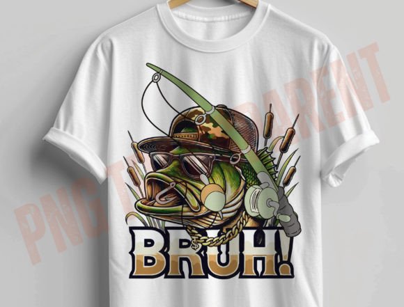 Lure in the Laughs: Funny Bass Fishing Sublimation Design for Your Gear