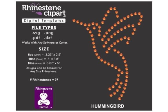 Rhinestone Design HUMMINGBIRD: Sparkle for Your Creative Projects