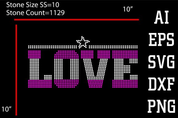 Sparkle and Strategy: Using the Love Rhinestone Design in Your Projects