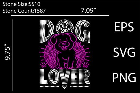 Sparkle and Style: The Dog Lover Rhinestone Templates Design
